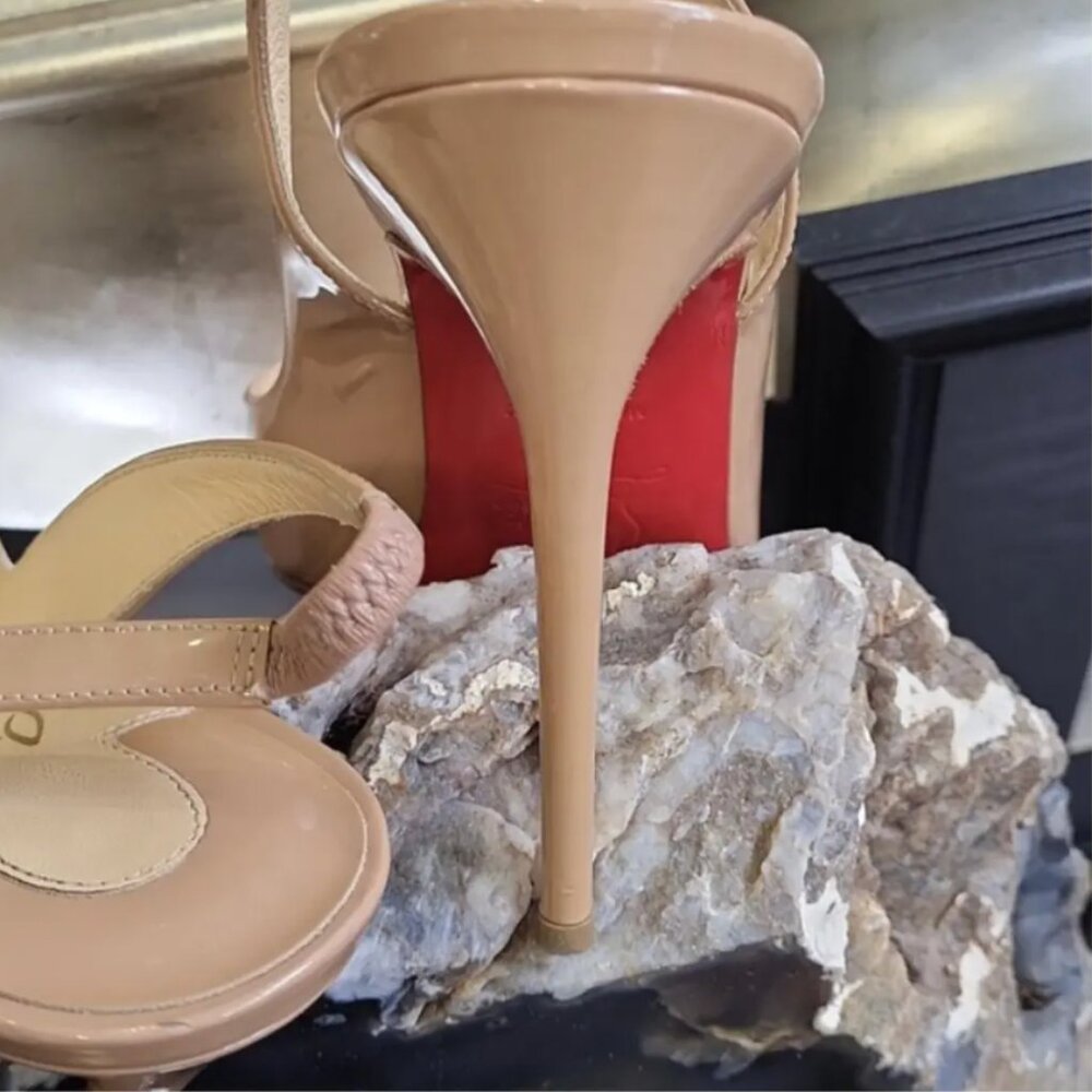 Aic Christian Louboutin Horatio Patent leather red bottom heels 7 - Picture 7 of 11